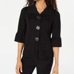 ~Jm collection textured bell-sleeve jacket